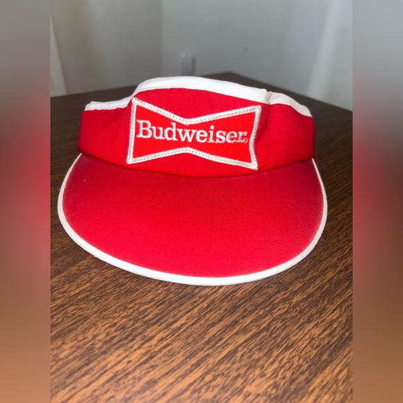 Budweiser Accessories - Vintage Budweiser Logo Red Visor Hat